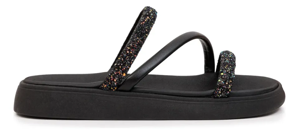 Sandália brilho strass imagem 2