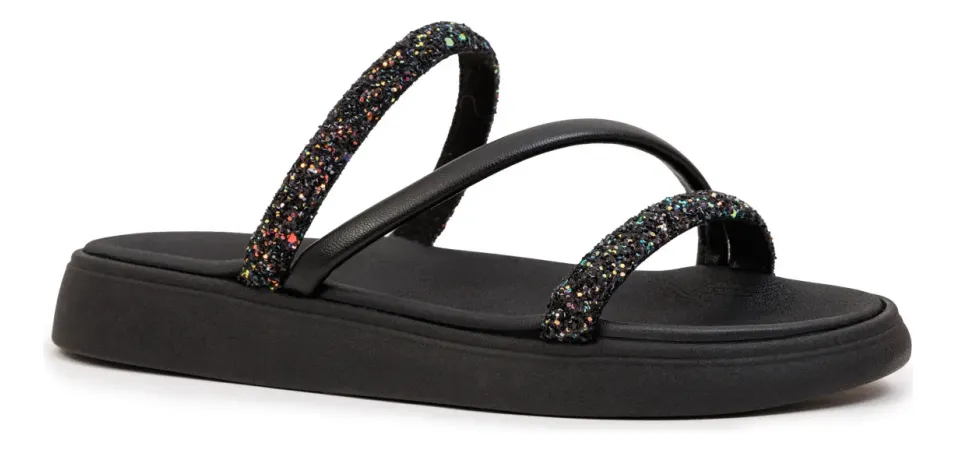 Sandália Feminina Brilho Strass